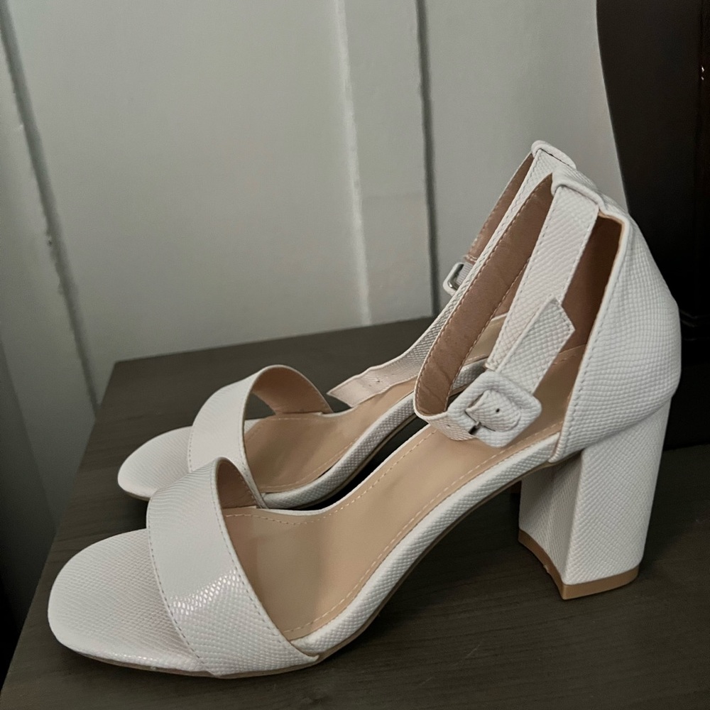 White sandals